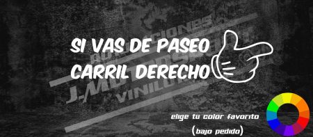 Pegatina "Si vas de paseo"