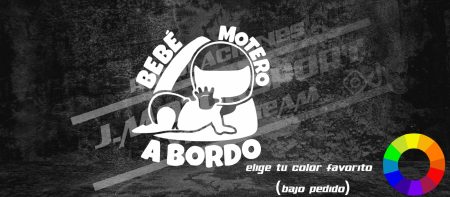 Pegatina “Bebé motero a bordo”